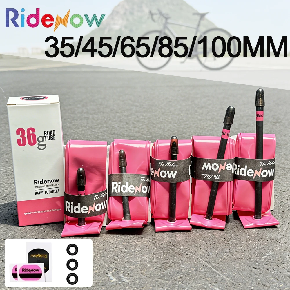 RideNow Fahrrad-TPU-Schlauch 700C 700 x 18, 23, 25, 28, 32, ultraleicht, 36 g, Rennrad, Fahrradkamera