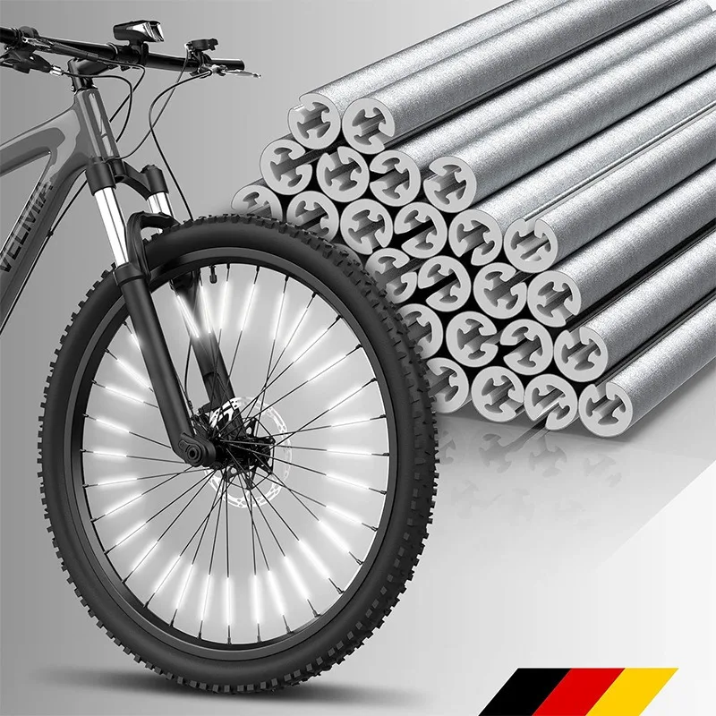 Fahrrad Rad Speichen Reflektierende Aufkleber Rohr Streifen Warnlicht – Image 3