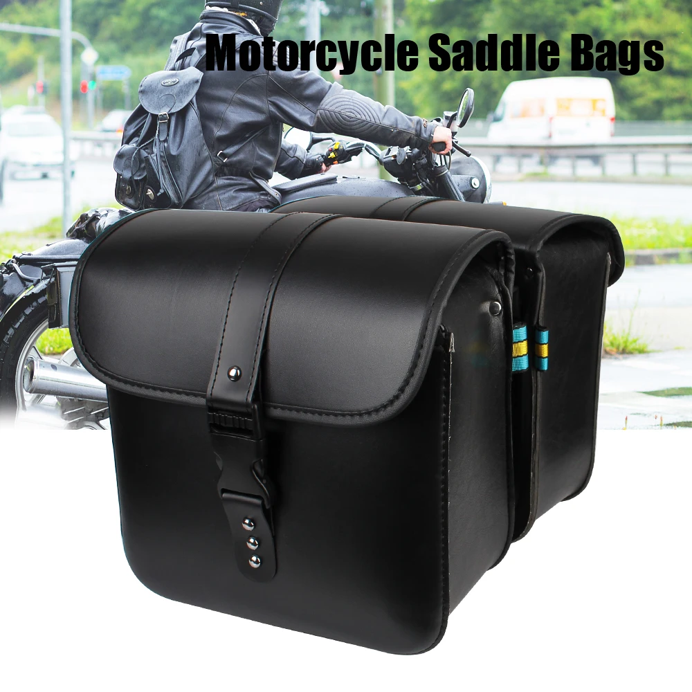 Motor Heck gepäck Koffer Motorrad Reiten Reise Tank Tasche Seiten gepäck Sattel tasche Pu Leder Motorrad