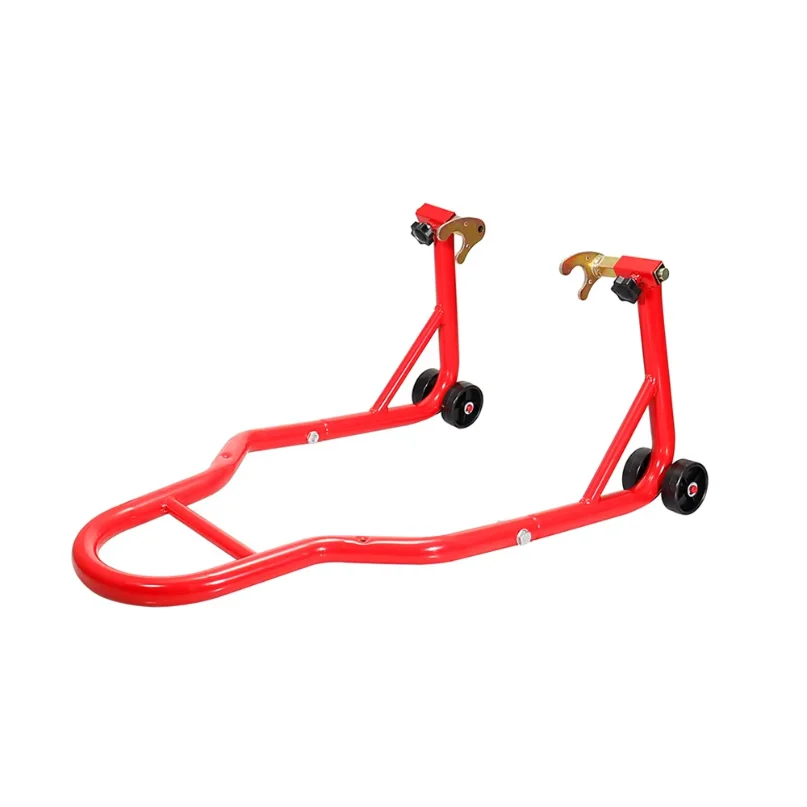 Motorrad Schwarz/Rot Komplettset Hinterrad-Stützständer Radständer – Bild 6