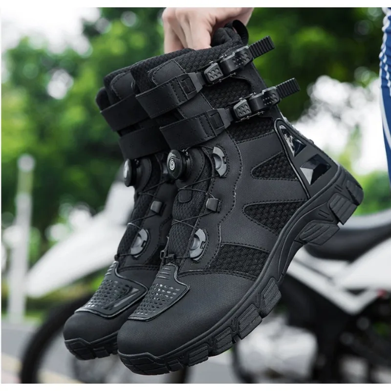 Leder Wasserdichte Motorradstiefel Sportschuhe Motorradausrüstung Fahrradstiefel Retro Reitschuhe Motor Van