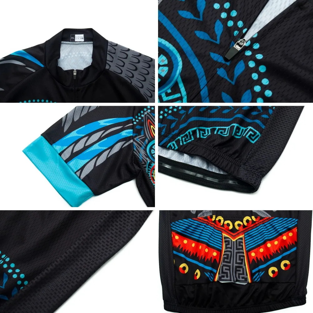 Radtrikot mit 3 Taschen für Herren, Kurzarm, Sommer, Atmungsaktiv – Immagine 3