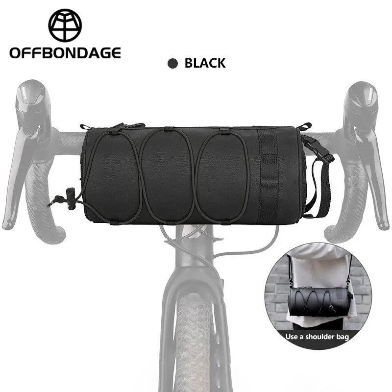 Fahrradtasche für den Lenker, tragbare 2,5L Große Multifunktionale Schultertasche für MTB und Rennrad