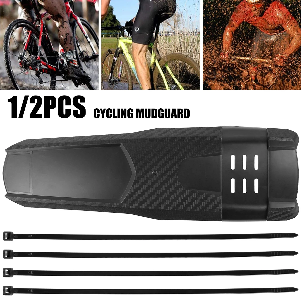 Fahrrad Kotflügel Mountain Road Bike Kotflügel Vorne Hinten Reifen Rad – Immagine 6
