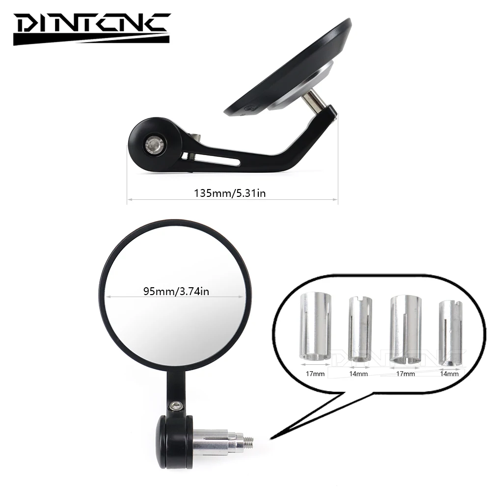 1 Paar 7/8" 22mm Motorrad Rückspiegel Universal Scooter Bar End Lenker – Bild 5