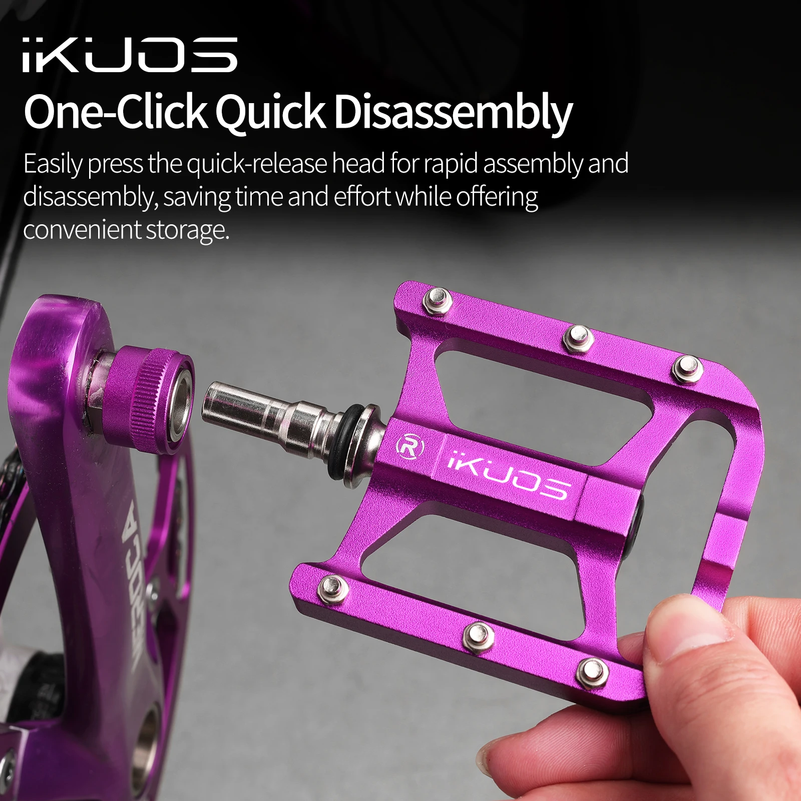 IKUOS Fahrrad-Flachpedale mit 3 Lagern, aus Aluminiumlegierung – Image 3