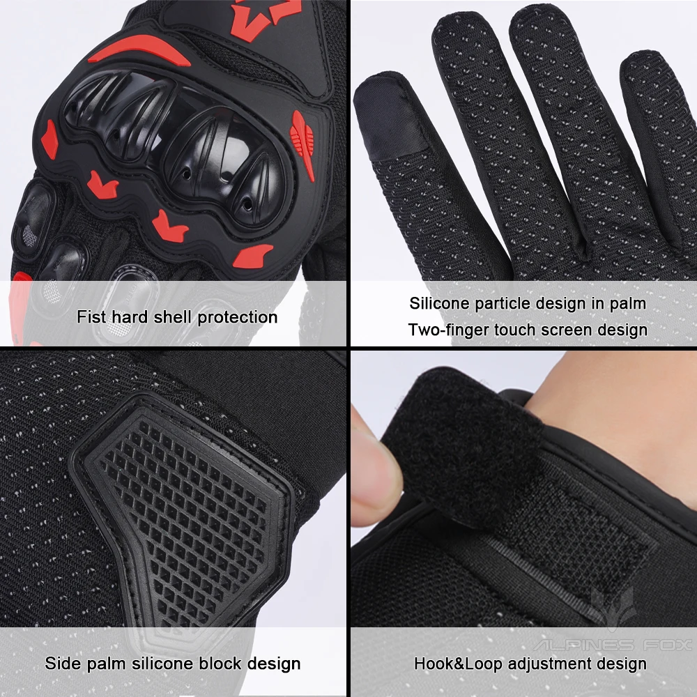Sommer Neue Männer Motorrad Handschuhe Harte Knuckle Touchscreen – Bild 5