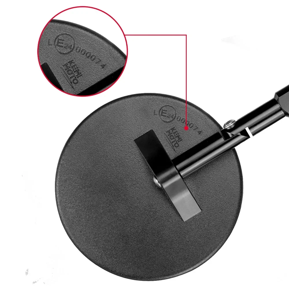 Motorrad-Rückspiegel, rund, CNC-Aluminium, 7/8 Zoll, Lenkerhalterung – Bild 4