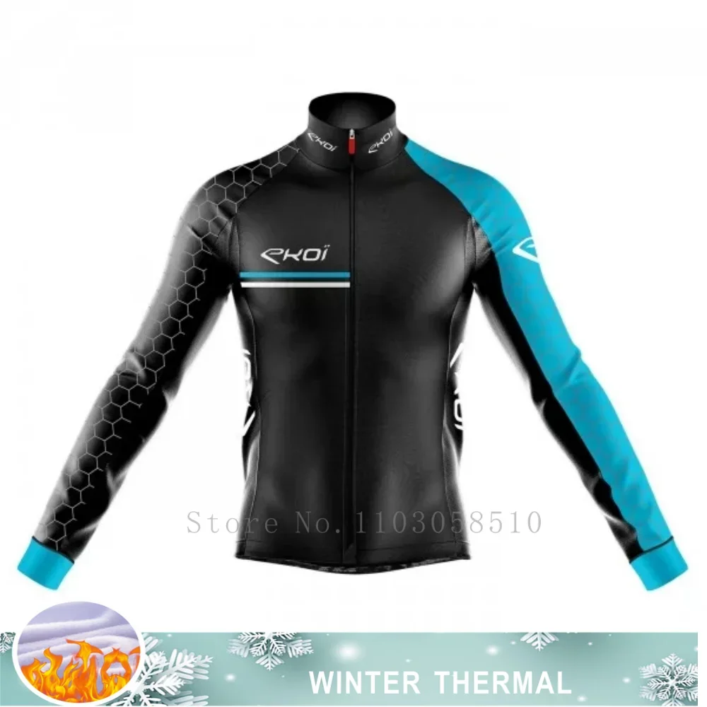 Herren Fahrradjacken Herrenmäntel Winter Thermo-Fleece Windbreaker – Image 3