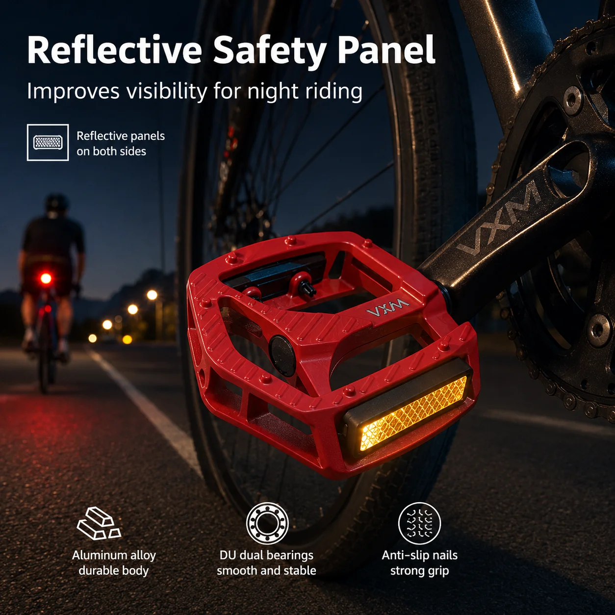 Fahrradpedale aus Aluminiumlegierung, rutschfeste, breite – Image 4