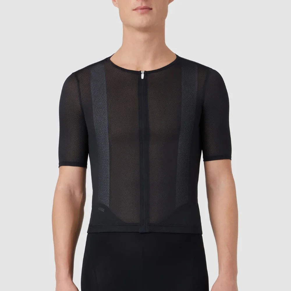 Herren Pro-Radtrikot Kurzarm Slim Fit Rennrad Fahrradshirt Kleidung Mesh Durchgehender Reißverschluss