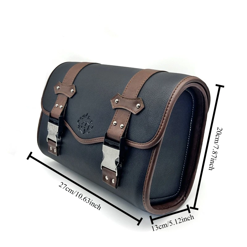 Universelle Motorrad-Seitenkoffer, Gabeltaschen, Gepäcktaschen aus PU-Leder, Seitenwerkzeugtaschen