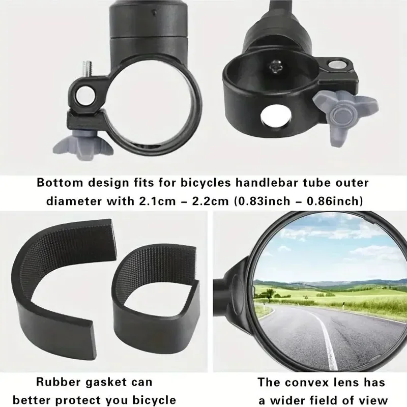 Fahrrad-Rückspiegel für den Lenker, 360° drehbar, für Mountainbike – Bild 5