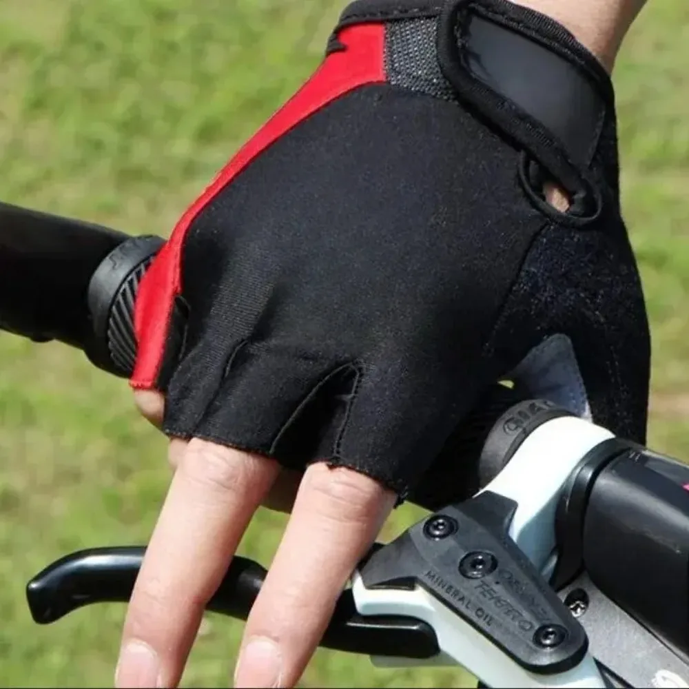 Halbfinger-Fahrradhandschuhe für Herren und Damen, rutschfest – Bild 4