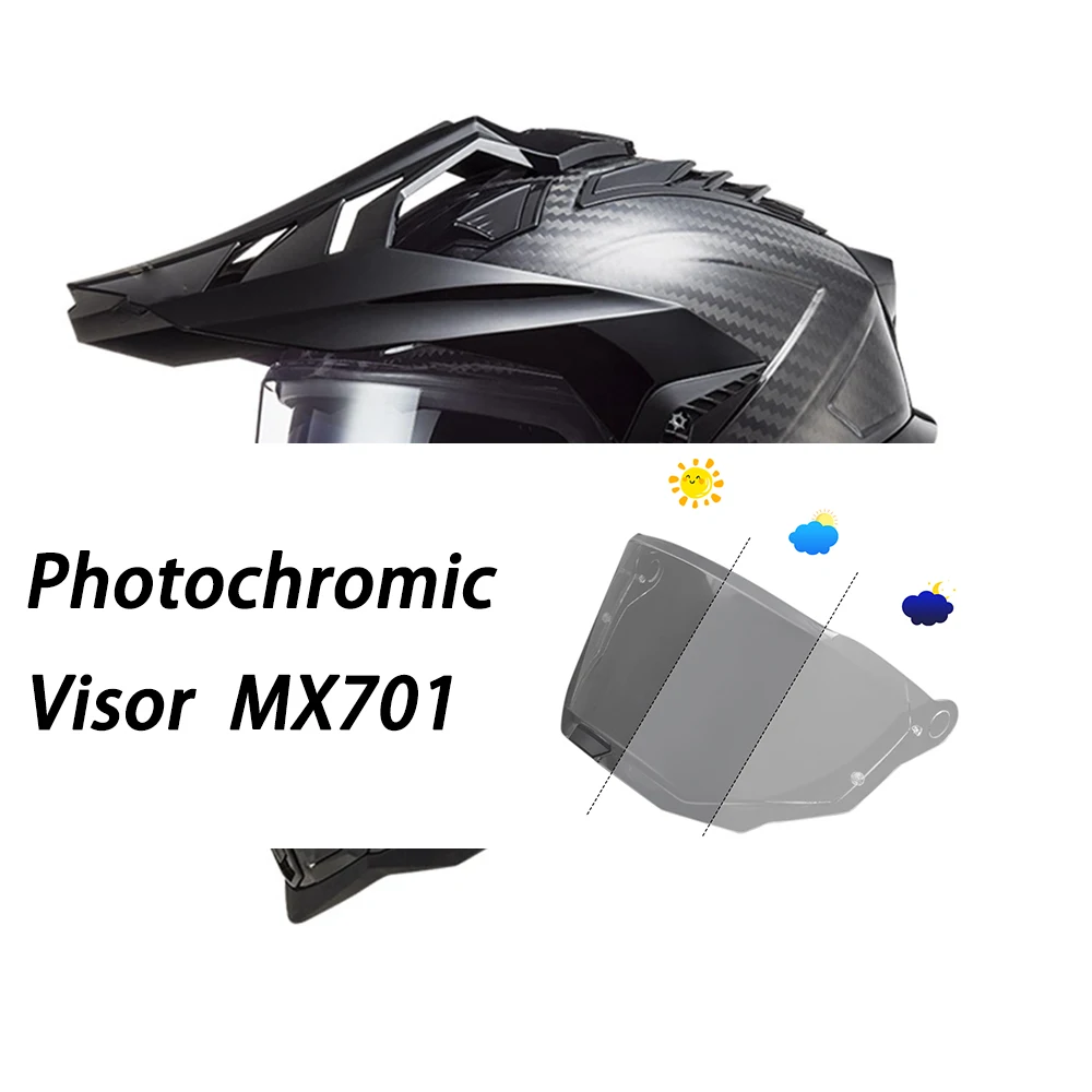 Motorradhelm Photochromatisches Visier, passend für LS2 MX701 EXPLORER Screen Helm - Ersatzteil