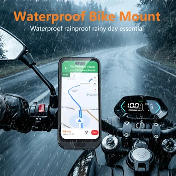Motorrad Fahrrad GPS-Navigationshalterung Wasserdichter Touchscreen Universal Fahrrad Roller Lenkerhalterung