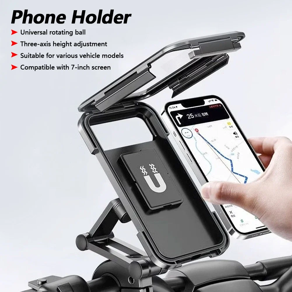 Wasserdichte Motorrad-Handyhalterung GPS 360 ° Schwenkbarer – Image 5