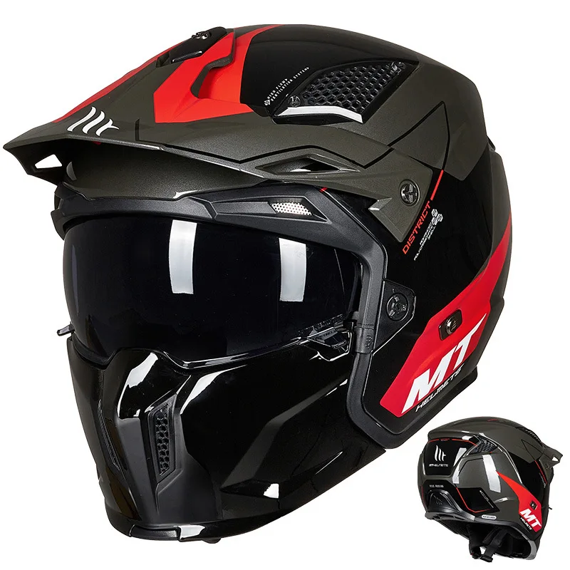 MT STREETFIGHT Motorradhelme Full Face Half Face DOT ECE-geprüft Off – Bild 5
