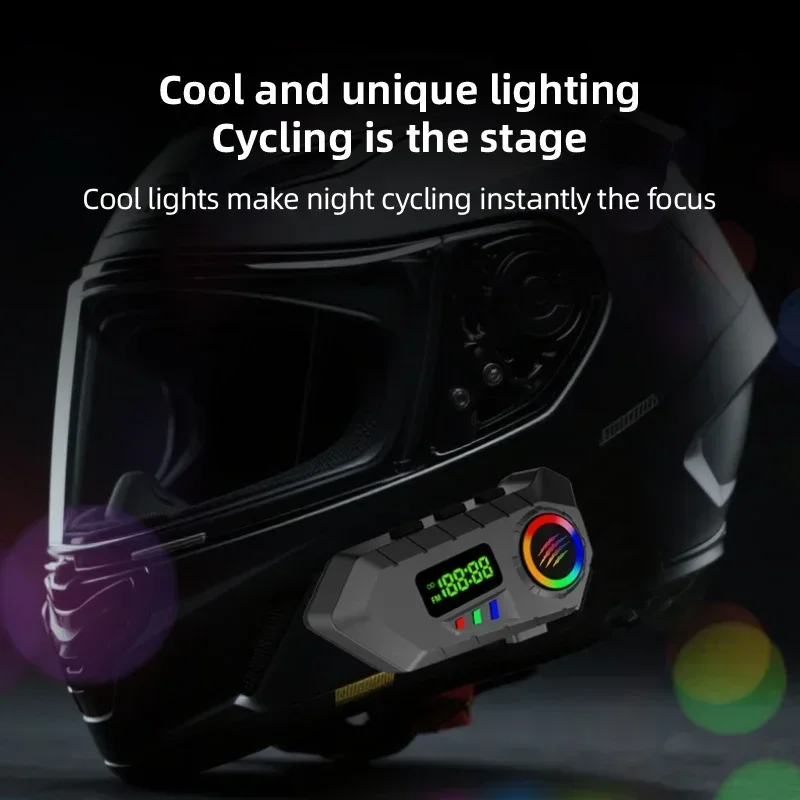 Motorradhelm-Headset Bluetooth 6.0 FM-Radio Wasserdichtes LCD-Display – Bild 5