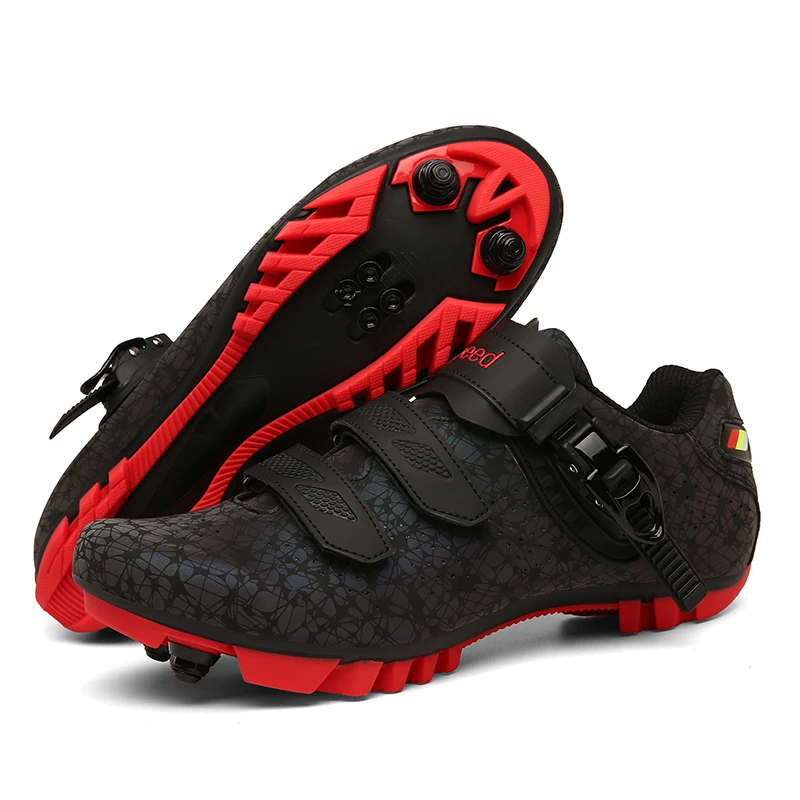 Herren Radsportschuhe Rennrad-Sneaker mit Cleats Selbstverriegelnde Mountainbike MTB-Schuhe Damen Rennrad