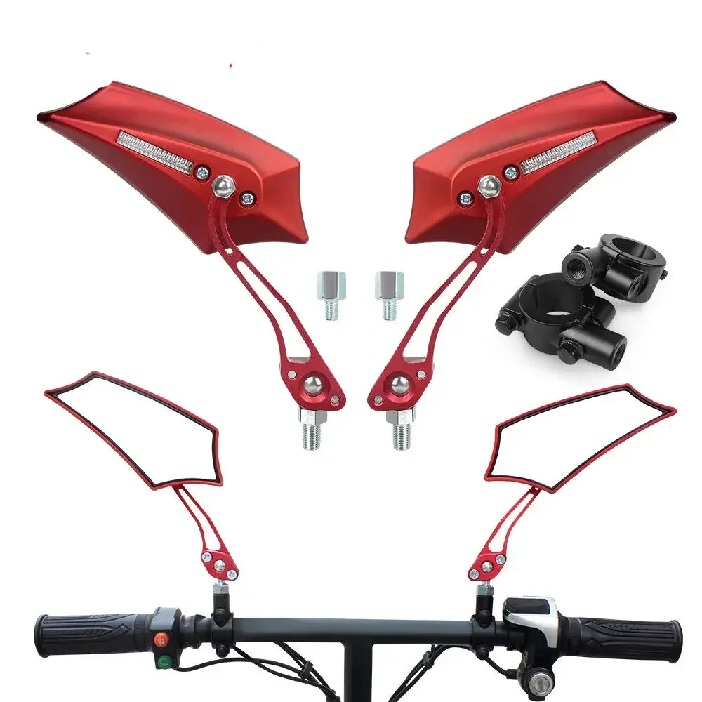 Fahrrad rückspiegel mit 10mm Adapter 7/8 "Lenker Seitens piegel – Immagine 3