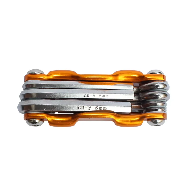 Multifunktionales Reparatur-Werkzeugset Tragbares Fahrrad-Werkzeug Faltbarer Inbusschlüssel Speichenschlüssel