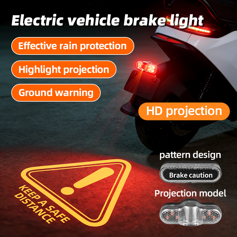 12V Motorrad Warnprojektions-LED Rücklicht Bremslicht Blinker Stopplicht Universal für Motorräder