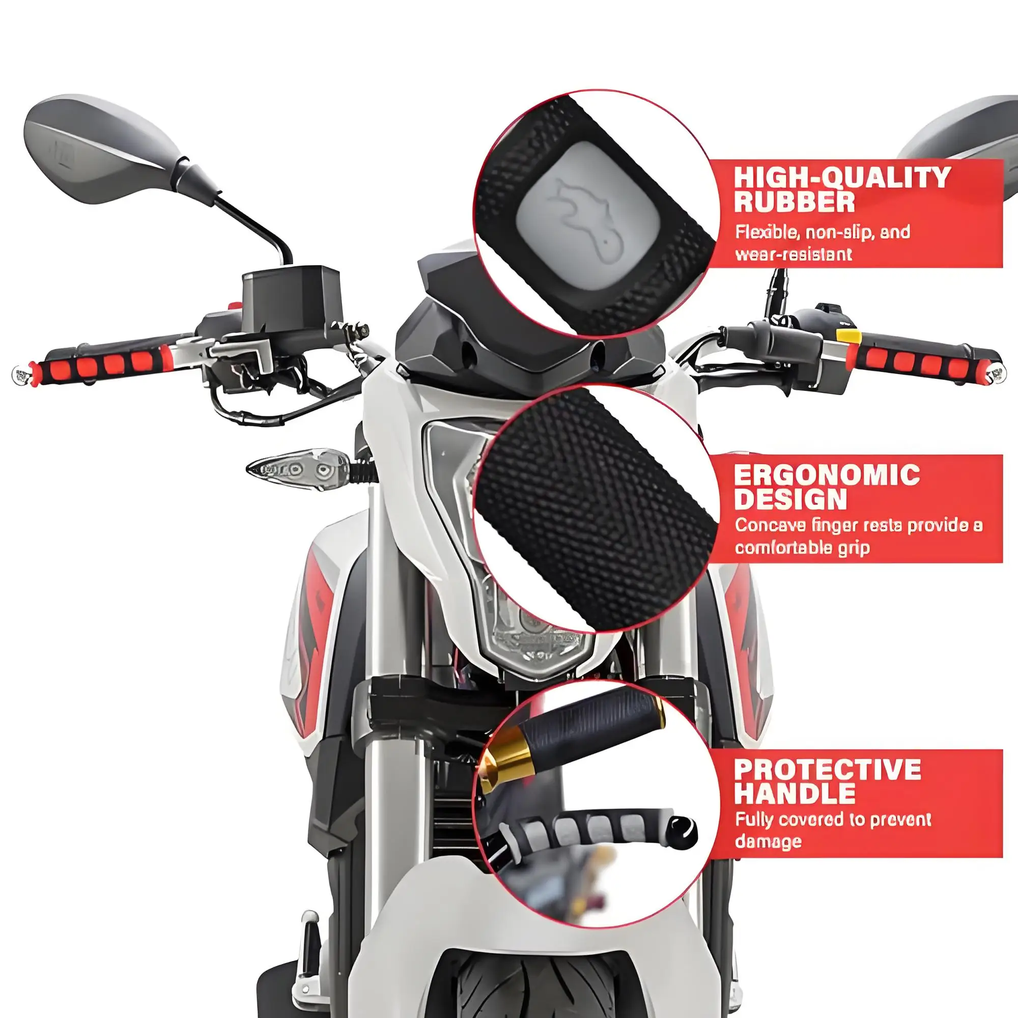 Motorrad Brems- und Kupplungshebel Anti-Rutsch Gummiüberzug – Bild 2