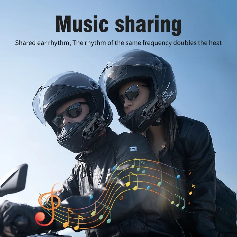 Bluetooth 5.3 Motorradhelm-Intercom-Headset Drahtloses Intercom-System – Image 3