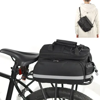 Fahrrad-Gepäckträgertasche, erweiterbar, 17-45L Fassungsvermögen, multifunktionale Fahrradtasche