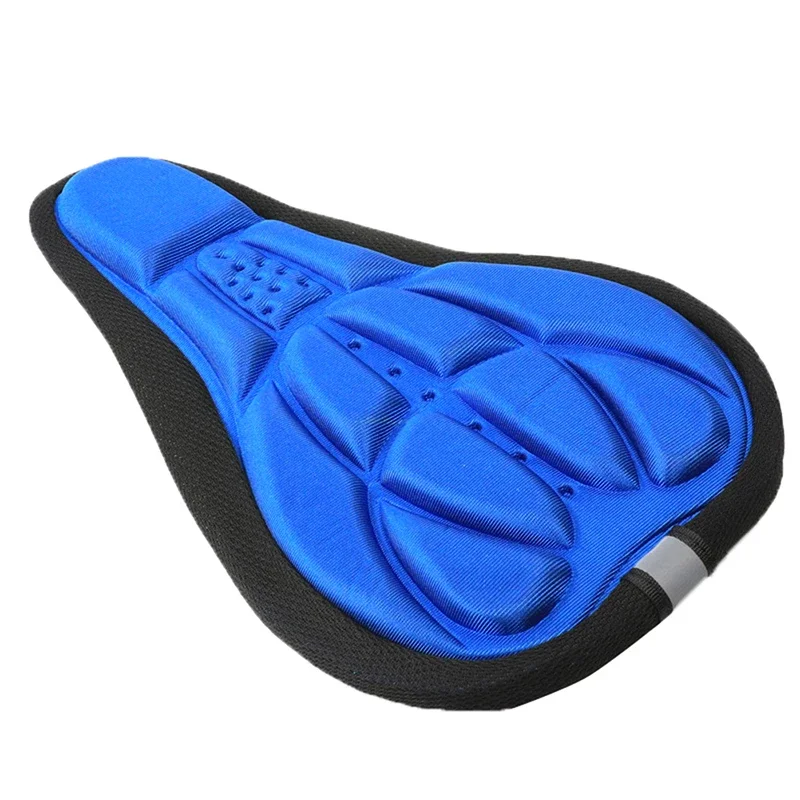 3D-Fahrradsitzkissenbezug, Sattelpolster für Radfahren, Gel-Sitzbezug, orange, atmungsaktiv, bequem, einfach
