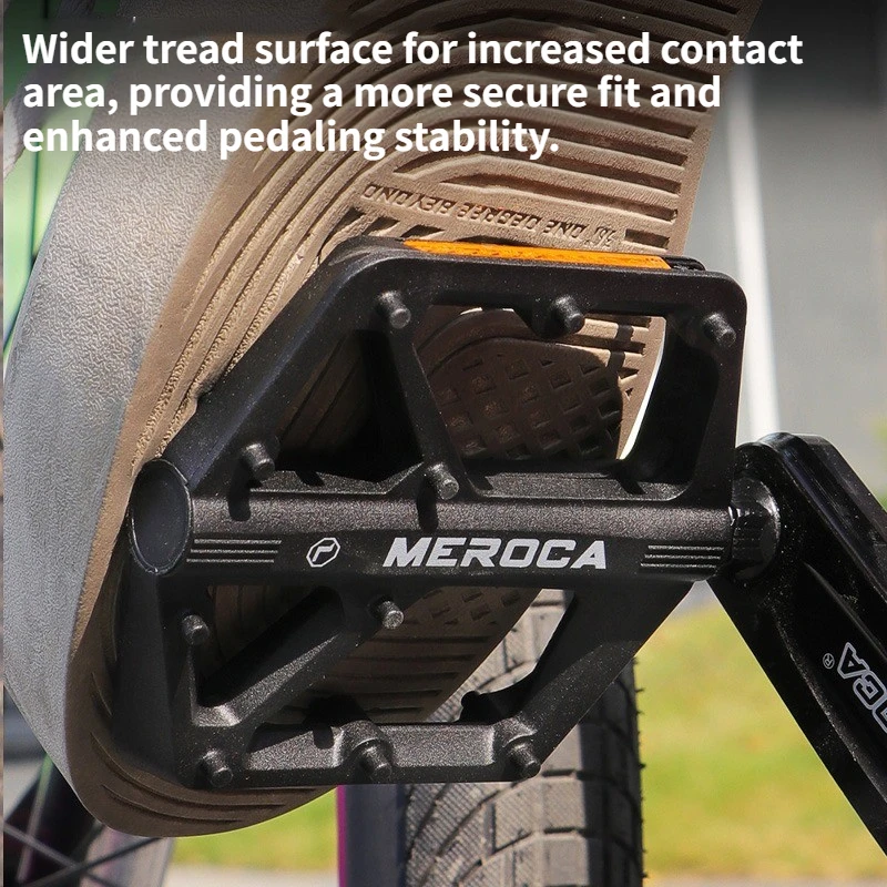 MEROCA Nylon-Fahrradpedale Plattform für MTB Rennrad Dual DU Lager – Image 5