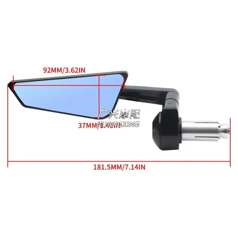 1 Paar 7/8 Zoll 22 mm Motorrad Aluminium Bar End Side Rückspiegel – Bild 5