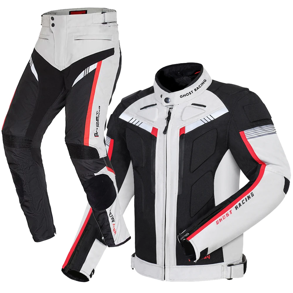 Motorradjacke Motorradhose Herren Motocross-Rennjacke Körperpanzer mit Moto-Protektor Moto-Kleidung