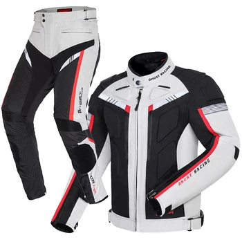 Motorradjacke Motorradhose Herren Motocross-Rennjacke Körperpanzer mit Moto-Protektor Moto-Kleidung