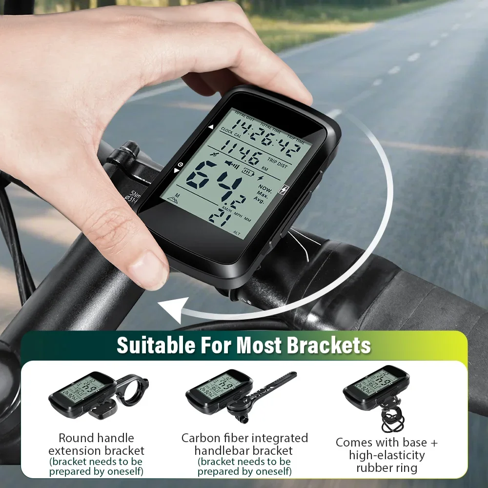 NEWBOLER Fahrradcomputer, kabelloser GPS-Fahrradtacho, MTB, Rennrad – Image 6