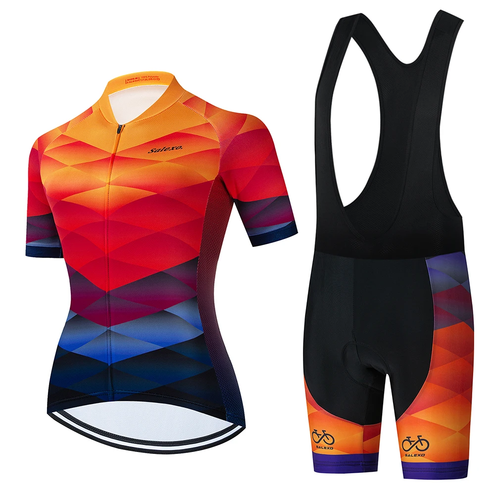 Frauen Sommer Neue Kurzarm Radfahren Jersey Racing Fahrrad Kleidung – Image 5