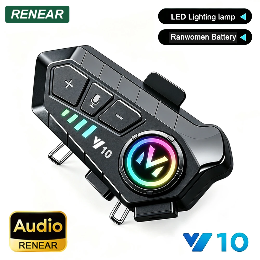 Motorradhelm-Headset, kabellose Bluetooth-Kopfhörer, Stereo mit Mikrofon, für Motorrad, Outdoor, Radfahren