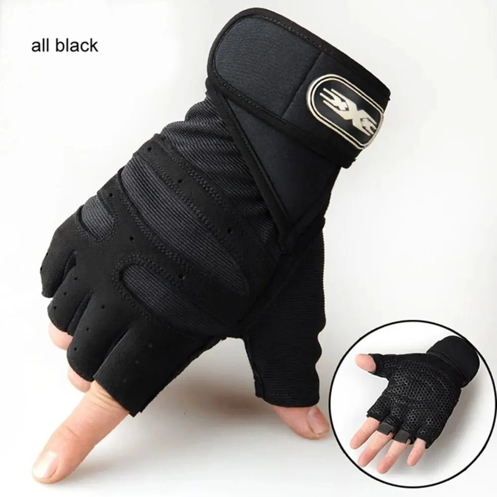  Radfahren Halbe Finger Handschuhe Outdoor Fitness Schwergewicht Training Handschuhe Atmungsaktive Anti-Slip
