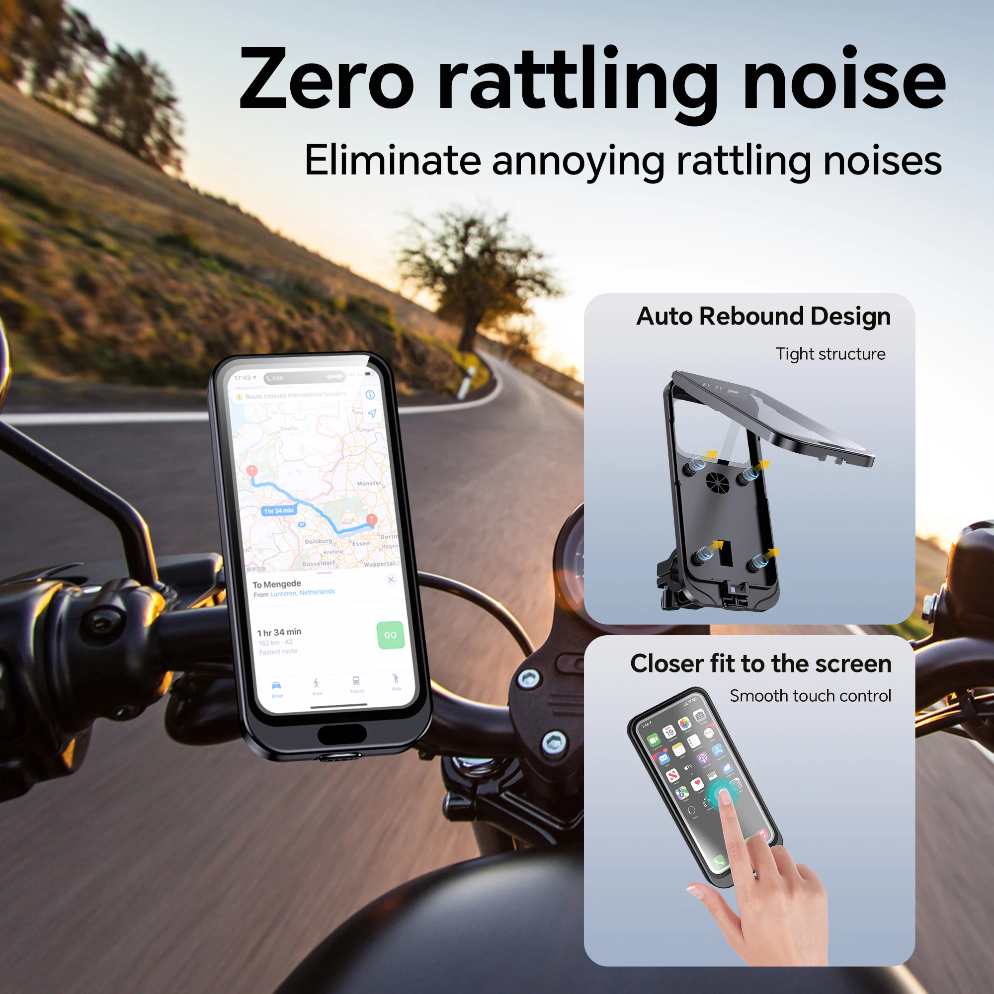 Motorrad Fahrrad GPS-Navigationshalterung Wasserdichter Touchscreen – Image 5