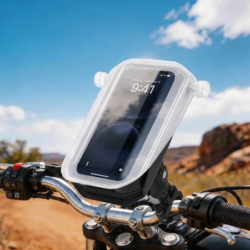 Verstellbarer Ausziehbarer Fahrrad-Handyhalter 360° ° Drehbare Wasserdichte Stoßfeste Fahrrad