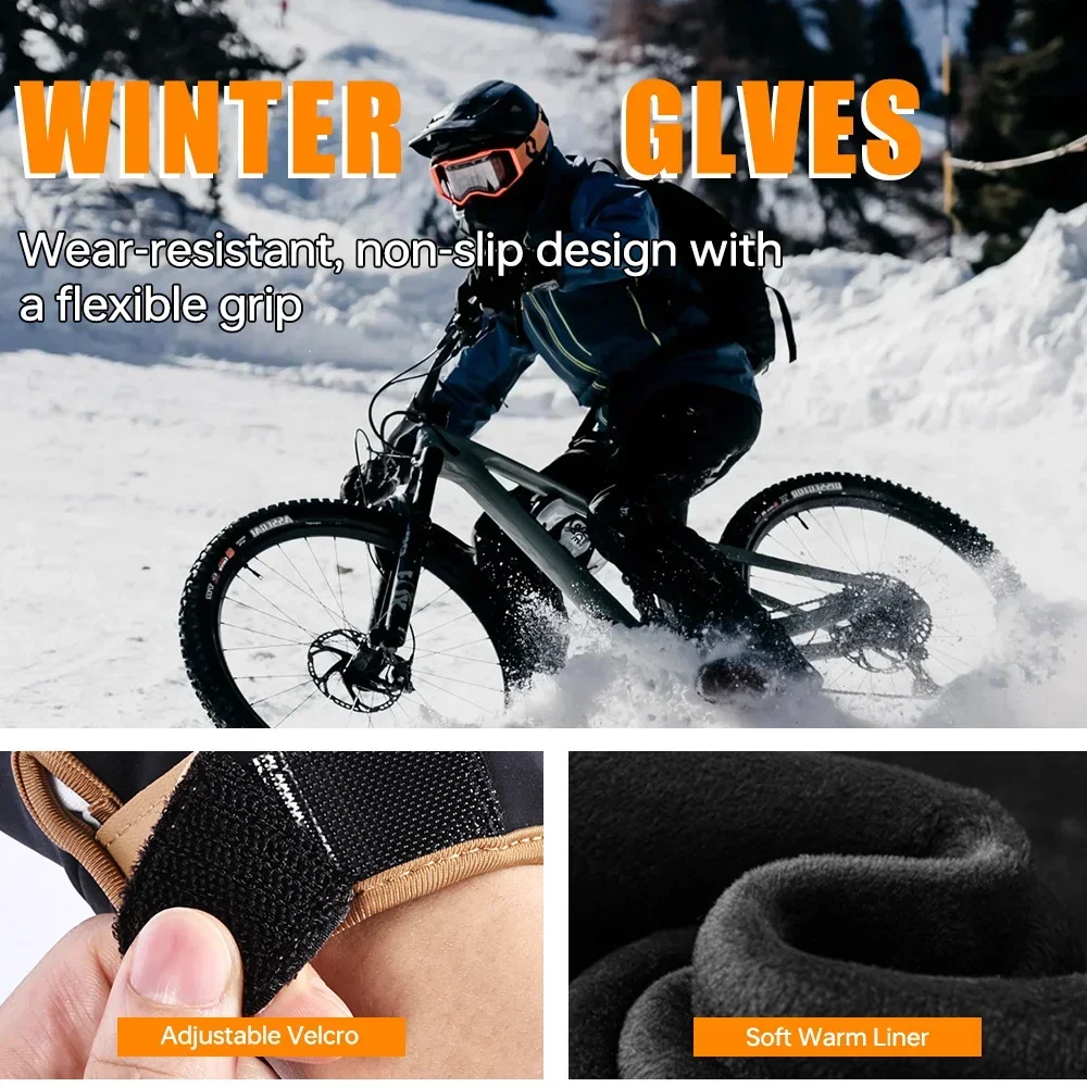 Winter-Fahrradhandschuhe mit Touchscreen-Funktion, winddicht, wärmend – Bild 6