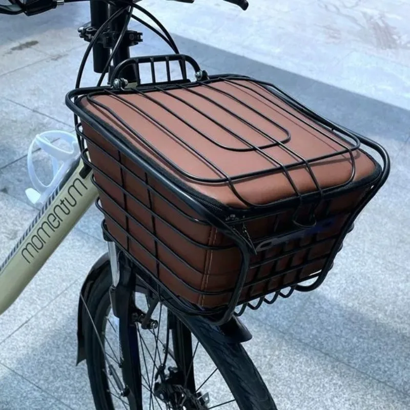 Metallischer Fahrrad-Gepäckträger, leichter Gepäckkorb für die Vorderseite, wasserdichter Fahrradtaschenkorb