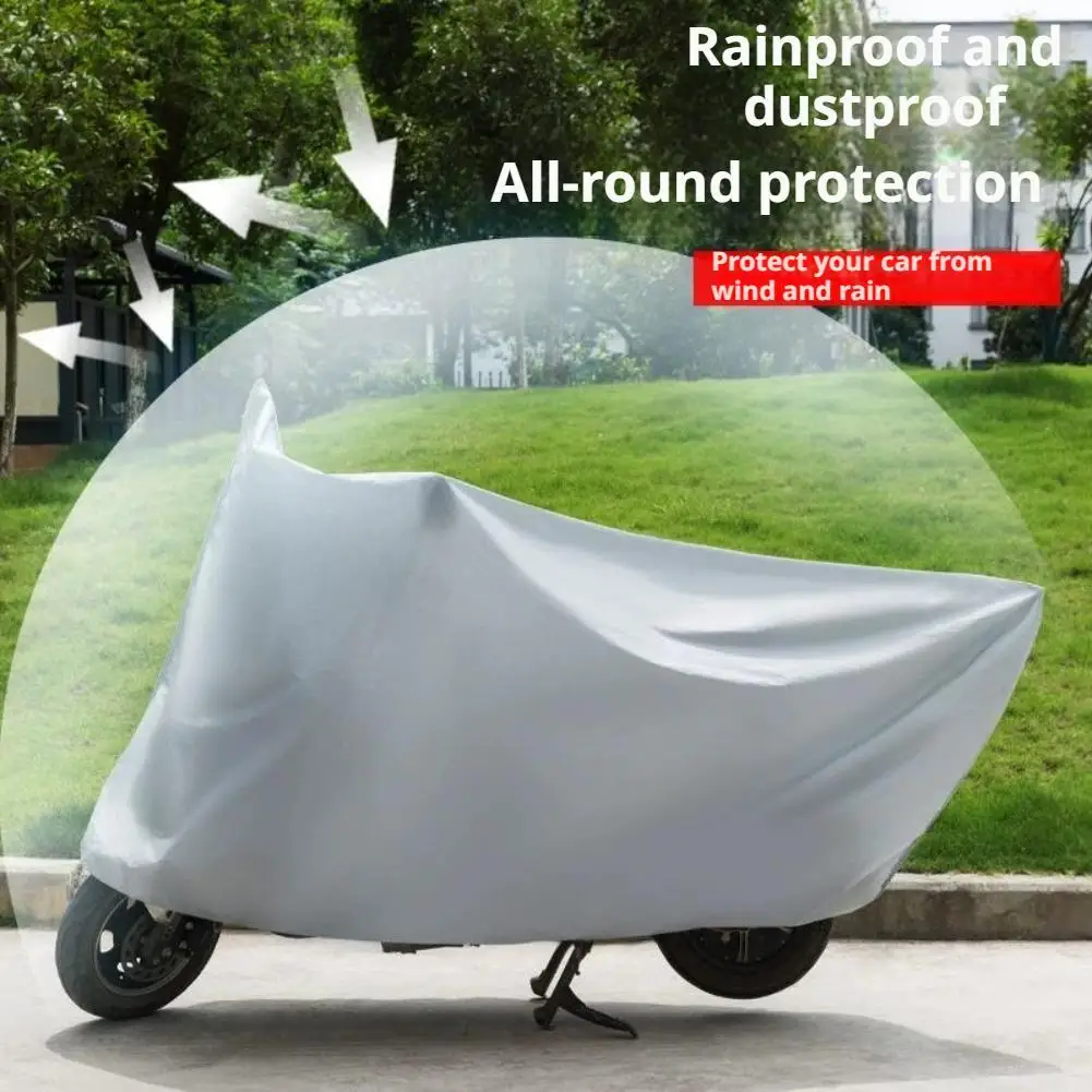 Motorradabdeckung Wasserdicht Regenfest Sonnenschutz PEVA Schutzhülle – Immagine 3