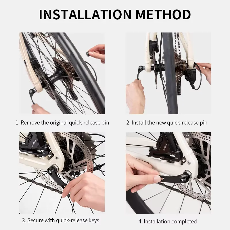 Fahrrad-Schnellspanner-Set für Vorder- und Hinterradnaben (2 Stück) – Immagine 6