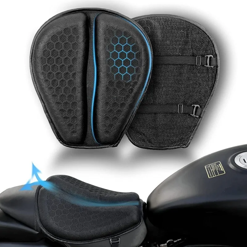 Motorrad Sitzkissen 3D Honeycomb Anti-slip Motorrad Gel Sitzkissen Moto Druckentlastung Fahrt Sitz Pad Moto