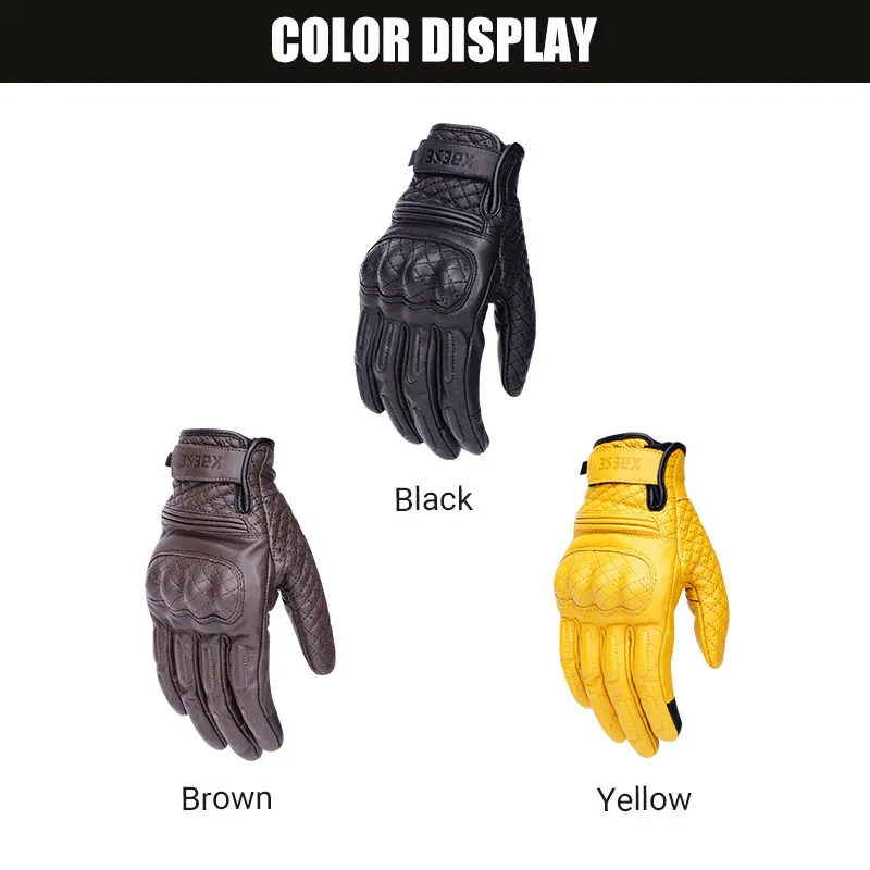 Winter wasserdichte Motorradhandschuhe Lederhandschuhe thermische – Bild 4