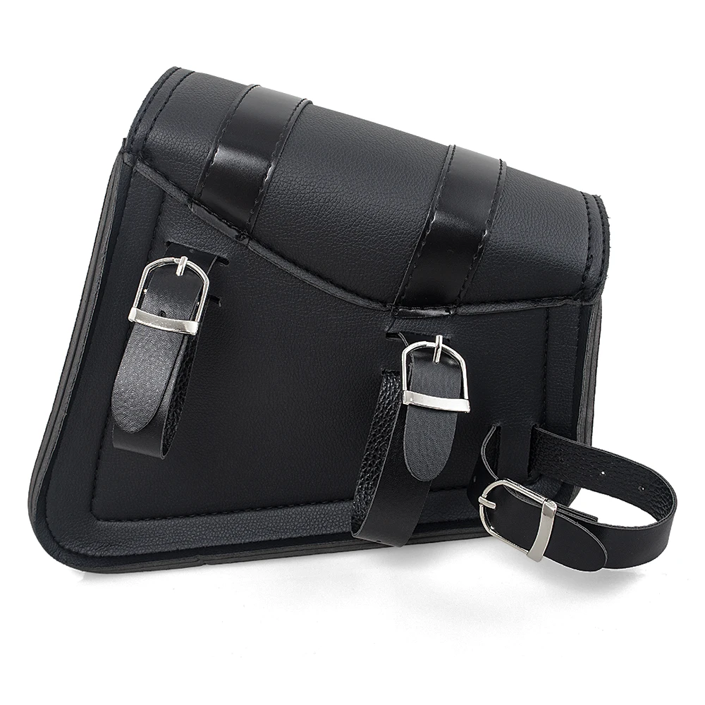 Motorrad Seite Sattel Taschen PU Leder Schaukel Arm Werkzeug Tasche – Bild 2