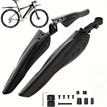 Verstellbares MTB-Fahrrad-Schutzblech-Set, Vorder- und Hinter-Schutzblech, Anti-Schmutz-Spritzschutz