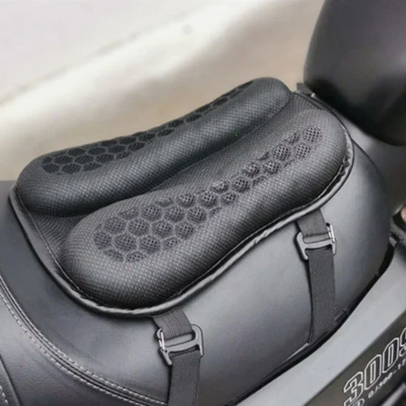 Faltbare Motorrad Gel Sitzkissen 3D Wabenstruktur Schock Atmungsaktive – Immagine 6